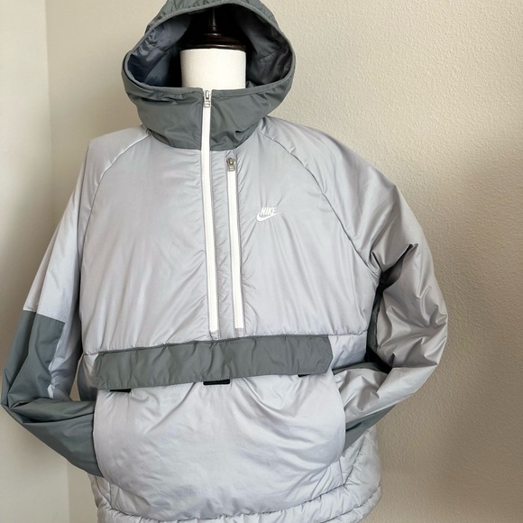 MEN'S NIKE SPORTSWEAR THERMA-FIT LEGACY HALF-ZIP HOODED ANORAK Size XL - Picture 3 of 10